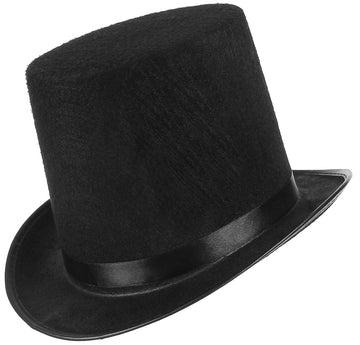 GEMVIE Vintage Style Felt Top Hat Costume Party Dress Up Hats Magician Ringmaster Costume Top Hat