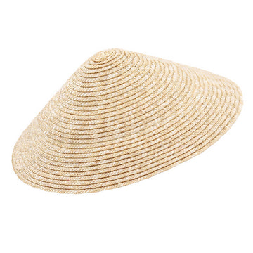 Gemvie Women's Large Brim Straw Sun Hat Traditional Oriental Bamboo Straw Cone Garden Fishing Hat with Chin Strap Brim:25CM Beige