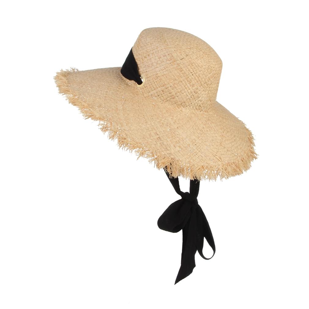 Gemvie Black Band Raffia Straw Hat Gemvie Black Band Raffia Straw Hat