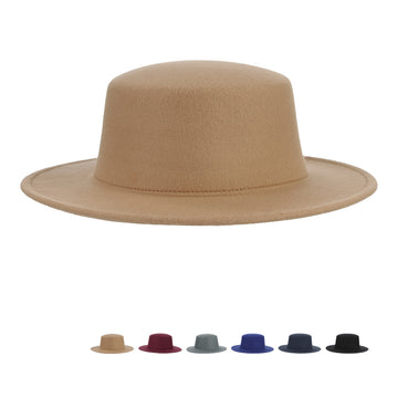 Men Bowler Hat Unisex-Adult's Derby Flat Brim Hat