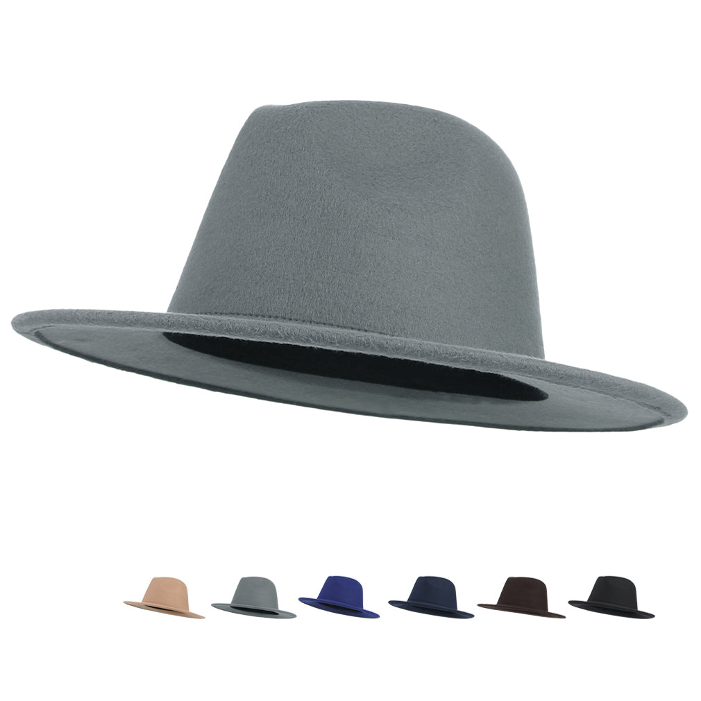 Men Fedora Hat Unisex-Adult's Derby Flat Brim Hat