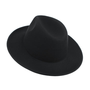 Men Fedora Hat Unisex-Adult's Derby Flat Brim Hat