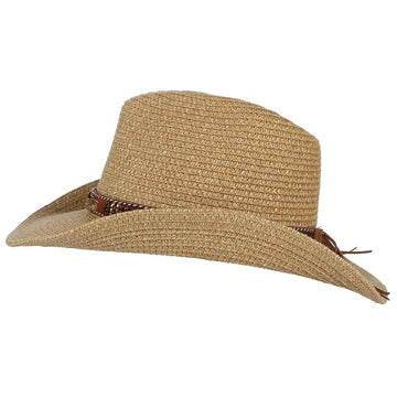 GEMVIE Cowboy Hat Floppy Sun Hat Straw Summer Beach Cap Wide Brim Straw Hats