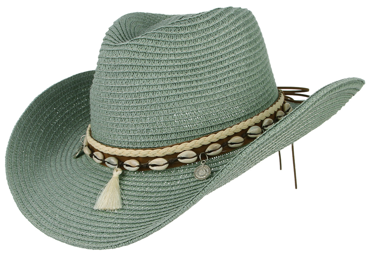 Cowboy Hat Western Cowboy Hat Letter Embroidery Washed Fishing Cap Summer  Outing Hiking Cap Easy to Wear (Color : Green, Size : 56-58cm) :  : Fashion
