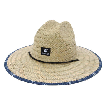 GEMVIE Straw Hat Men Women Lifeguard Sun Hat Wide Brim Summer Beach Hat for Outdoor Fishing Travel Garden Farm