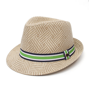 GEMVIE Women Straw Panama Cap Short Brim Trilby Sun Hat for Men Beach Panama Hat Straw Sun Hat