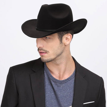 Cowboy Hat for Men Women Classic Roll Up Brim Fedora Cowgirl Hat Western Cowboy Hat with Belt