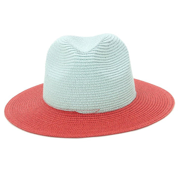 Gemvie Unisex Wide Brim Panama Fedora Straw Sun Hat Adorable Summer Hats Beach Sun Hat